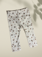 Leggings weiss mit Blumen
