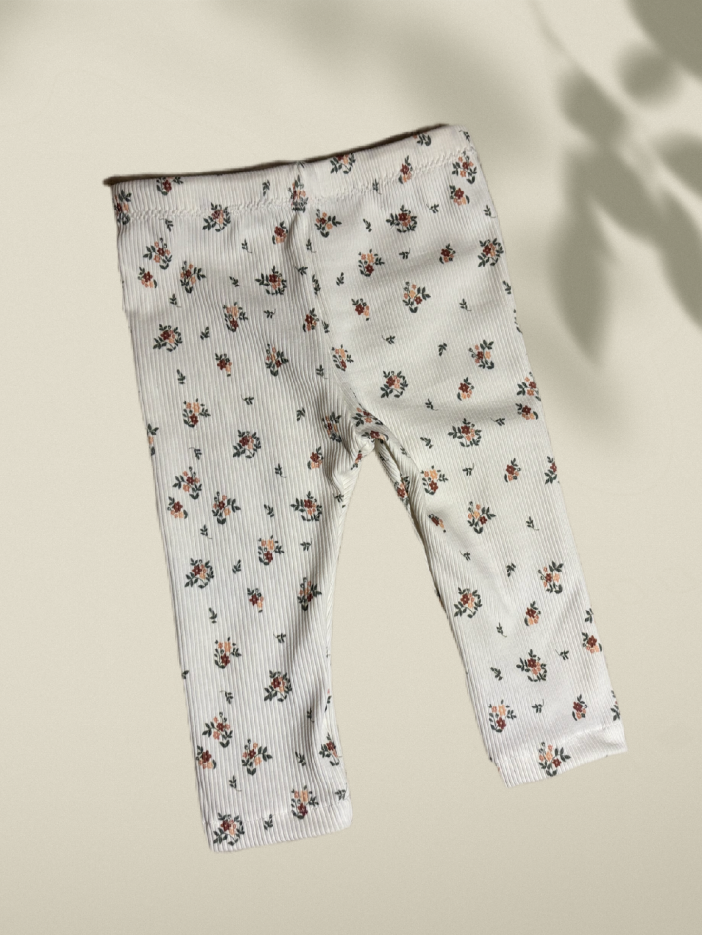 Leggings weiss mit Blumen