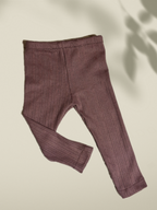 Leggings mauve mit Lochmuster