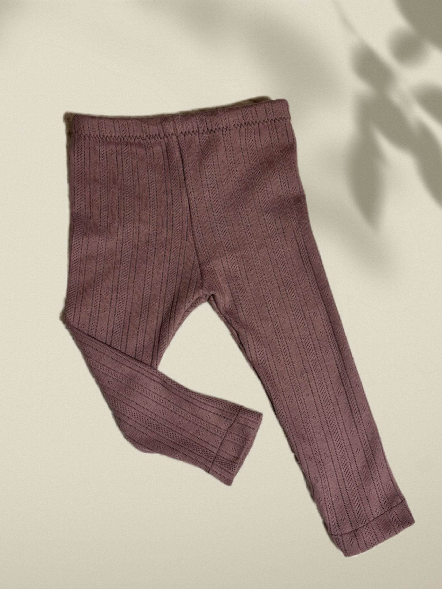 Leggings mauve mit Lochmuster