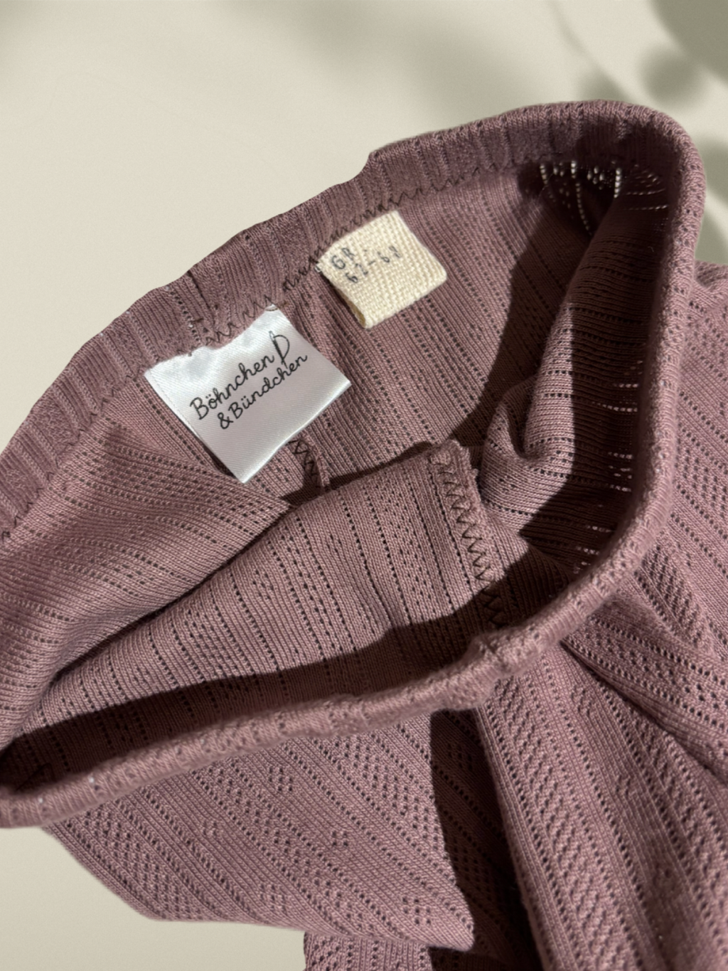 Leggings mauve mit Lochmuster