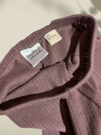 Leggings mauve mit Lochmuster