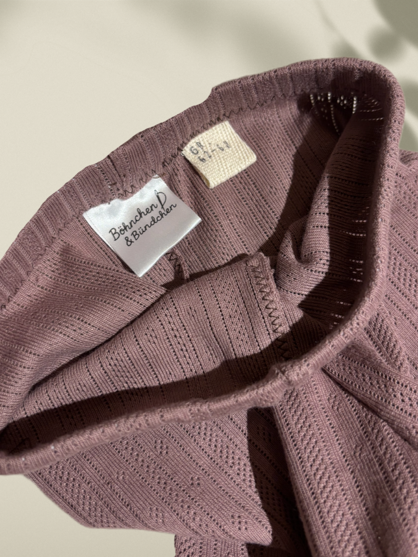 Leggings mauve mit Lochmuster